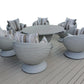 Outdoor Patio Wicker 360° Swivel Lounge Chair w/ Coffee Table Set