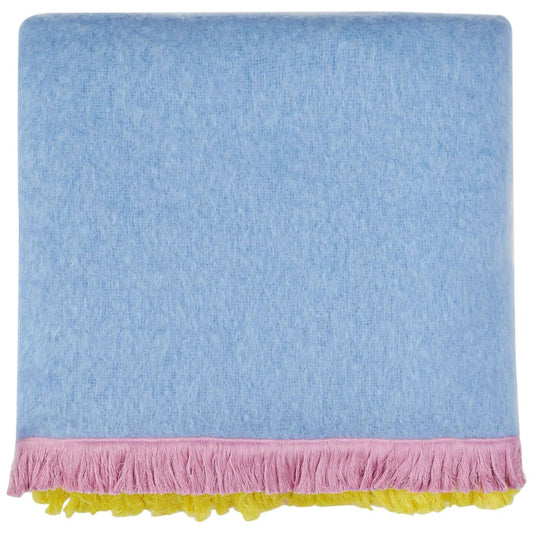 Pompallier Hand Embroidered Mohair Throw Blanket