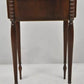 19th C. Antique Leg Burl Wood 2 Drawer Nightstand Side Table
