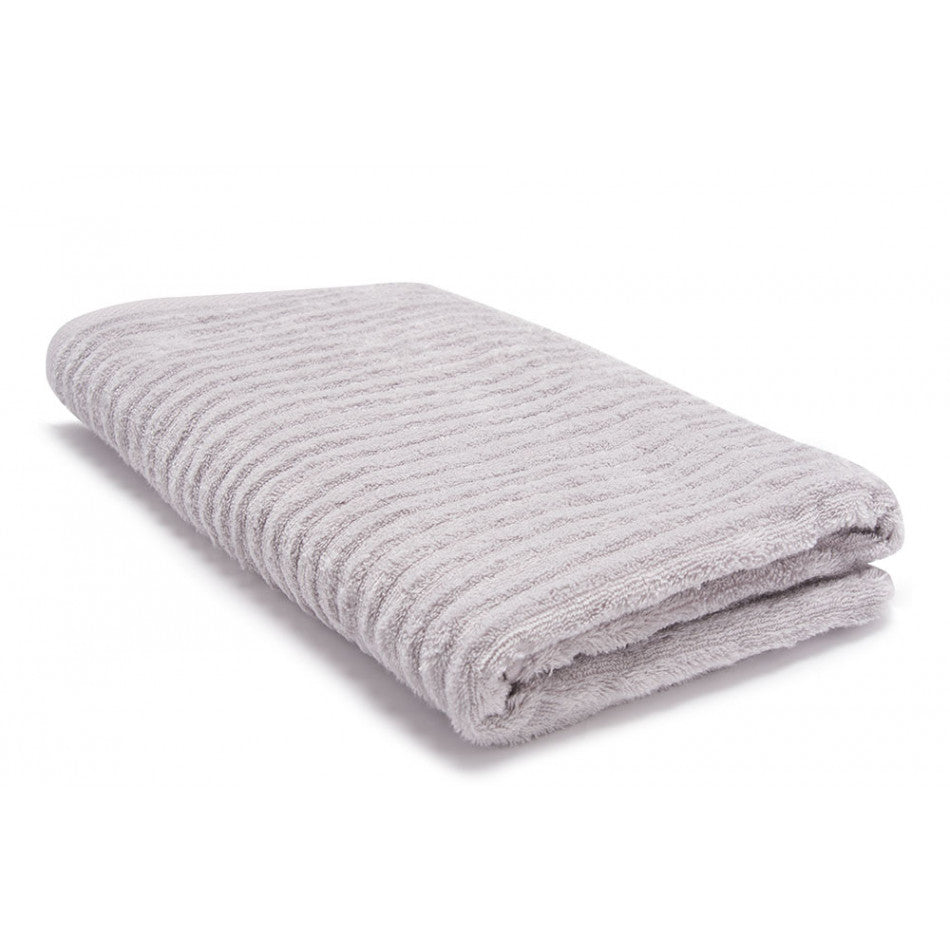 Bamboo towel Stripe, 70x140cm, light grey color, 550g/m2