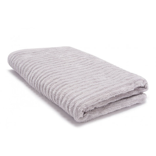 Bamboo towel Stripe, 70x140cm, light grey color, 550g/m2