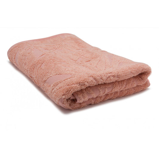 Bamboo towel Bamboo leaves, 70x140cm, salmon color, 550g/m2