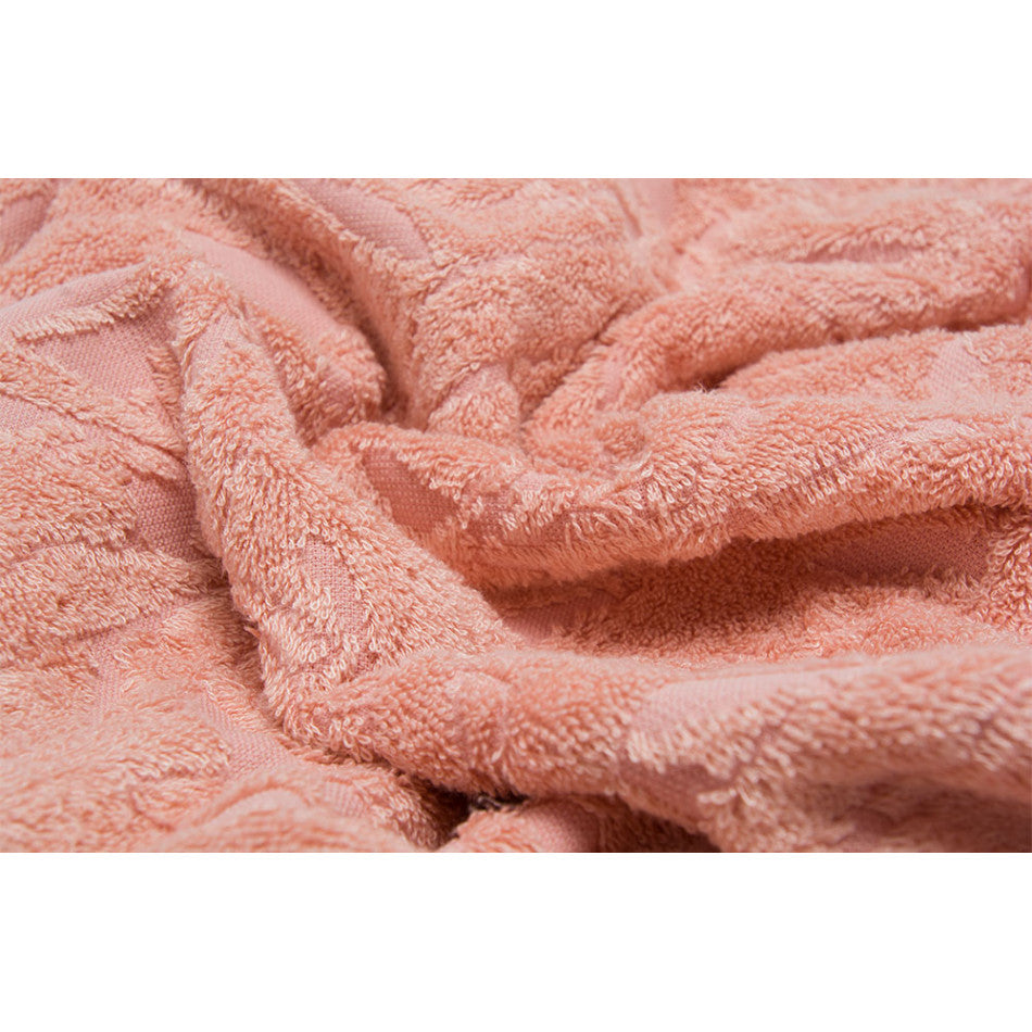Bamboo towel Bamboo leaves, 70x140cm, salmon color, 550g/m2