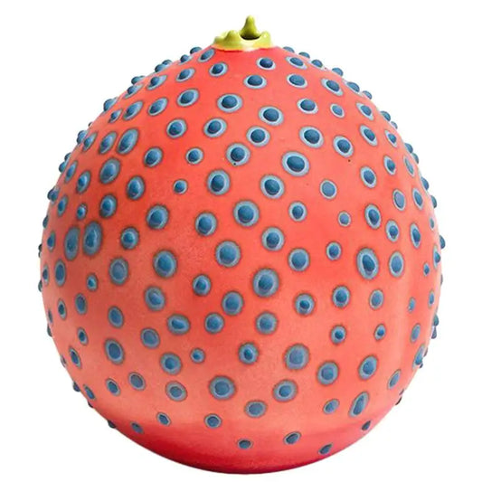 Handmade 21st Century Petri Bud Vase in Vermilion Red