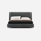 American King Bed Fully Upholstered in Velvet with Piping