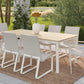 9 Piece Cast Aluminum and Weave Table and Chairs Set