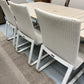 9 Piece Cast Aluminum and Weave Table and Chairs Set