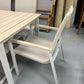 9 Piece Cast Aluminum and Weave Table and Chairs Set
