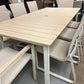 9 Piece Cast Aluminum and Weave Table and Chairs Set