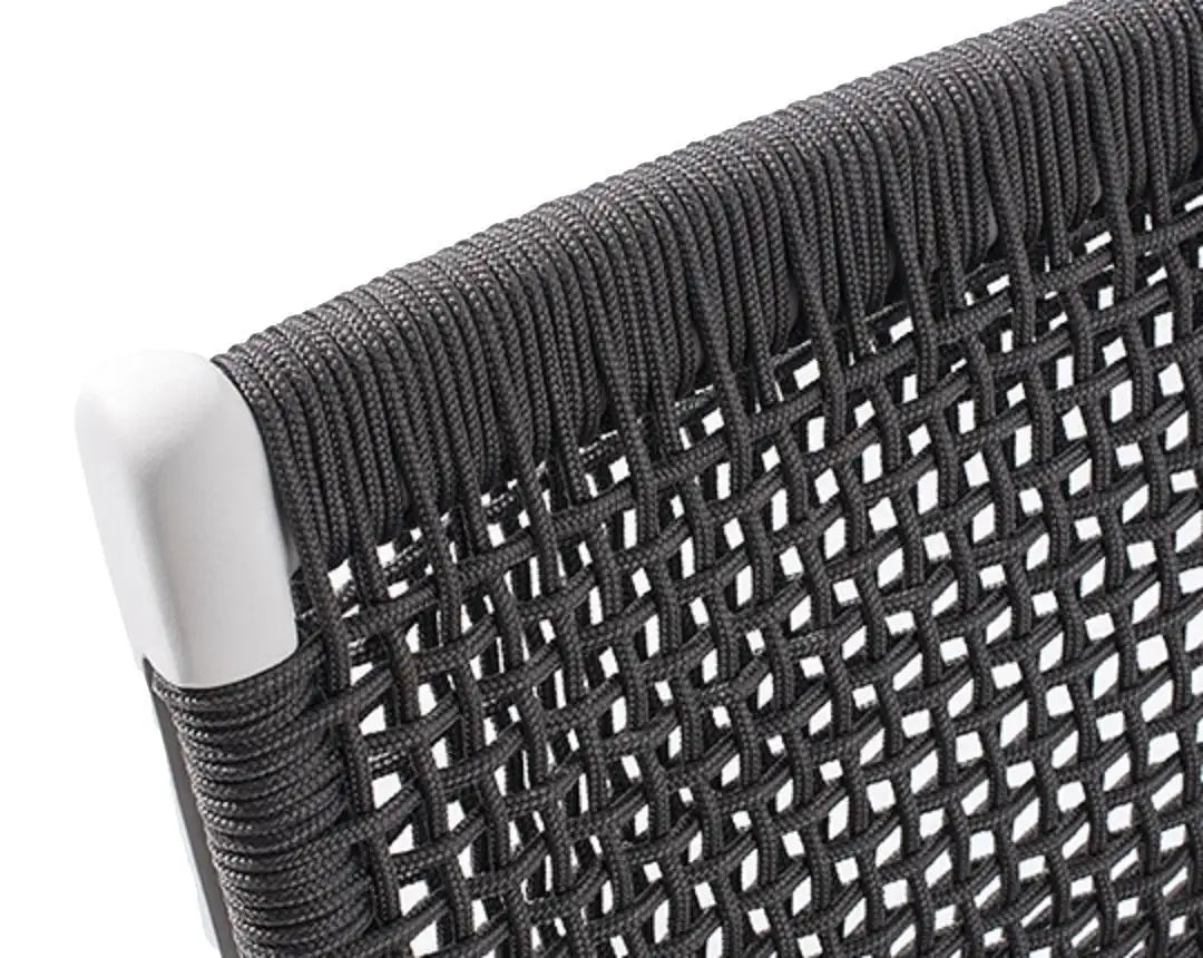 Outdoor Dining Chair with Armrests & Rope Detailing / Set of 6