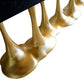 Sculptural and Luxurious "Argos" Futuristic Console Table in Black and Gold