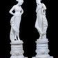 Pair of 19th Century Italian Alabaster Classical Figures of Muses
