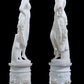 Pair of 19th Century Italian Alabaster Classical Figures of Muses