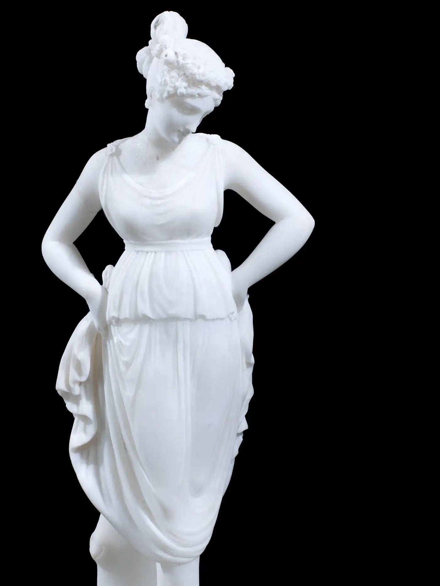 Pair of 19th Century Italian Alabaster Classical Figures of Muses