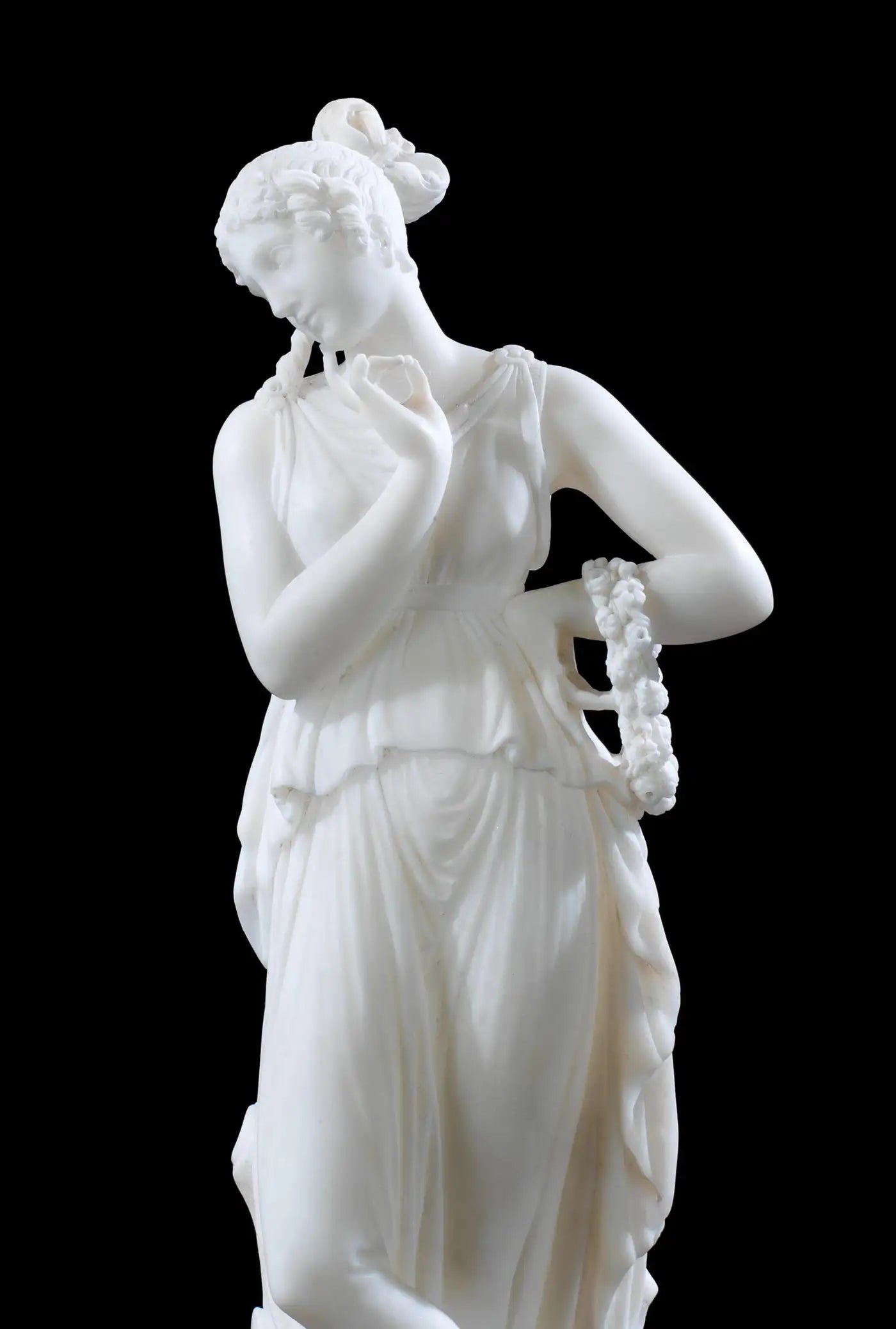Pair of 19th Century Italian Alabaster Classical Figures of Muses