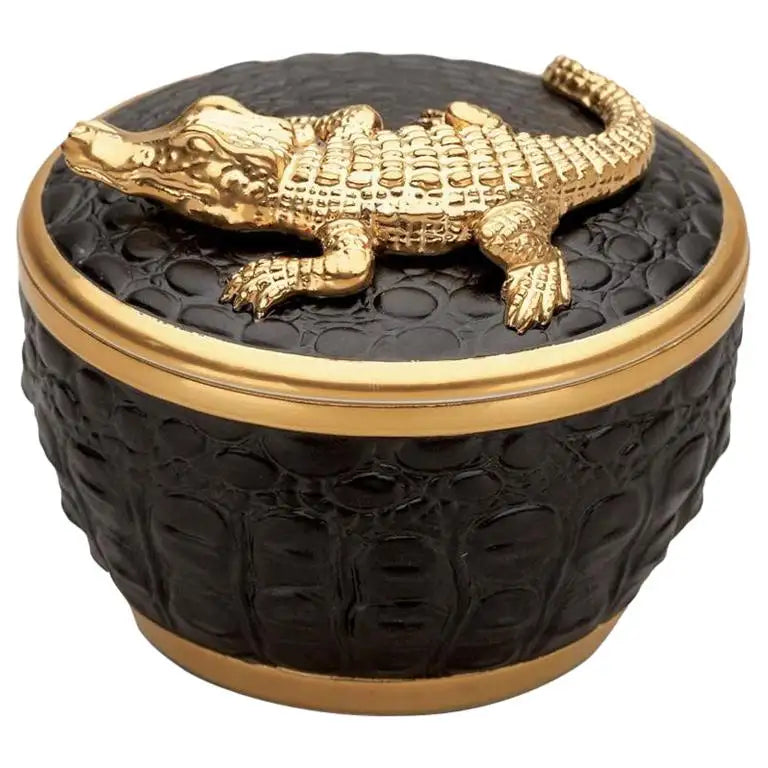 Gold Croco Candle with 24 Karat Gold Plate
