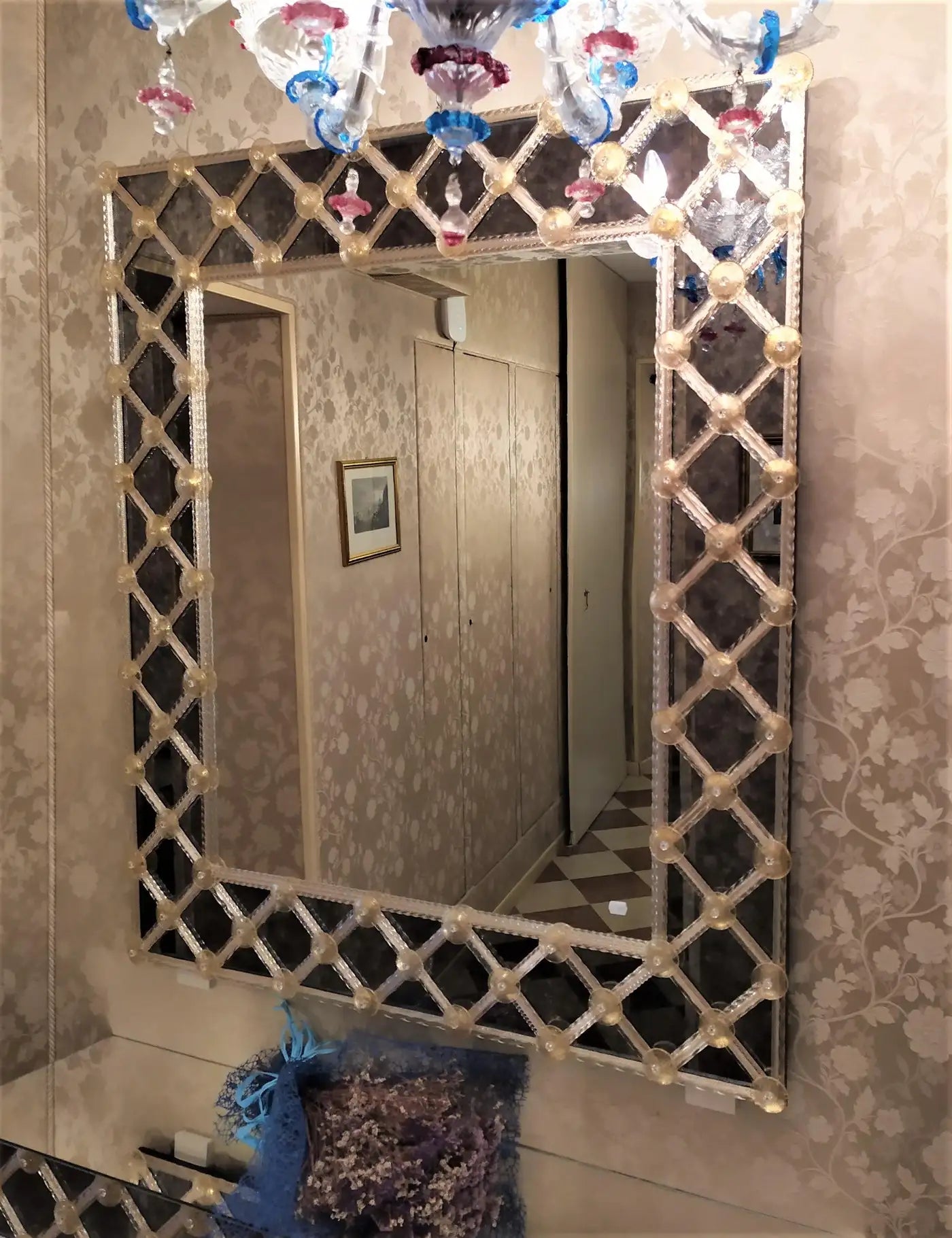 "CREME" Murano Glass Mirror