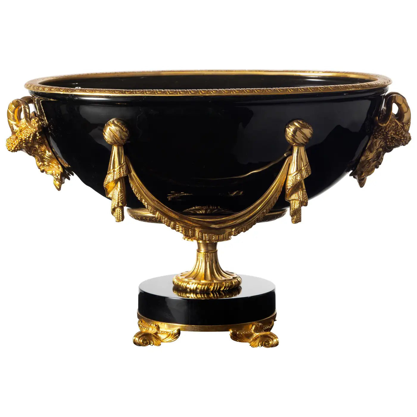 Louis XVI Style Gilt Bronze and Blue Crystal Bowl