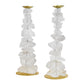 Natural Rock Crystal Candle Holders