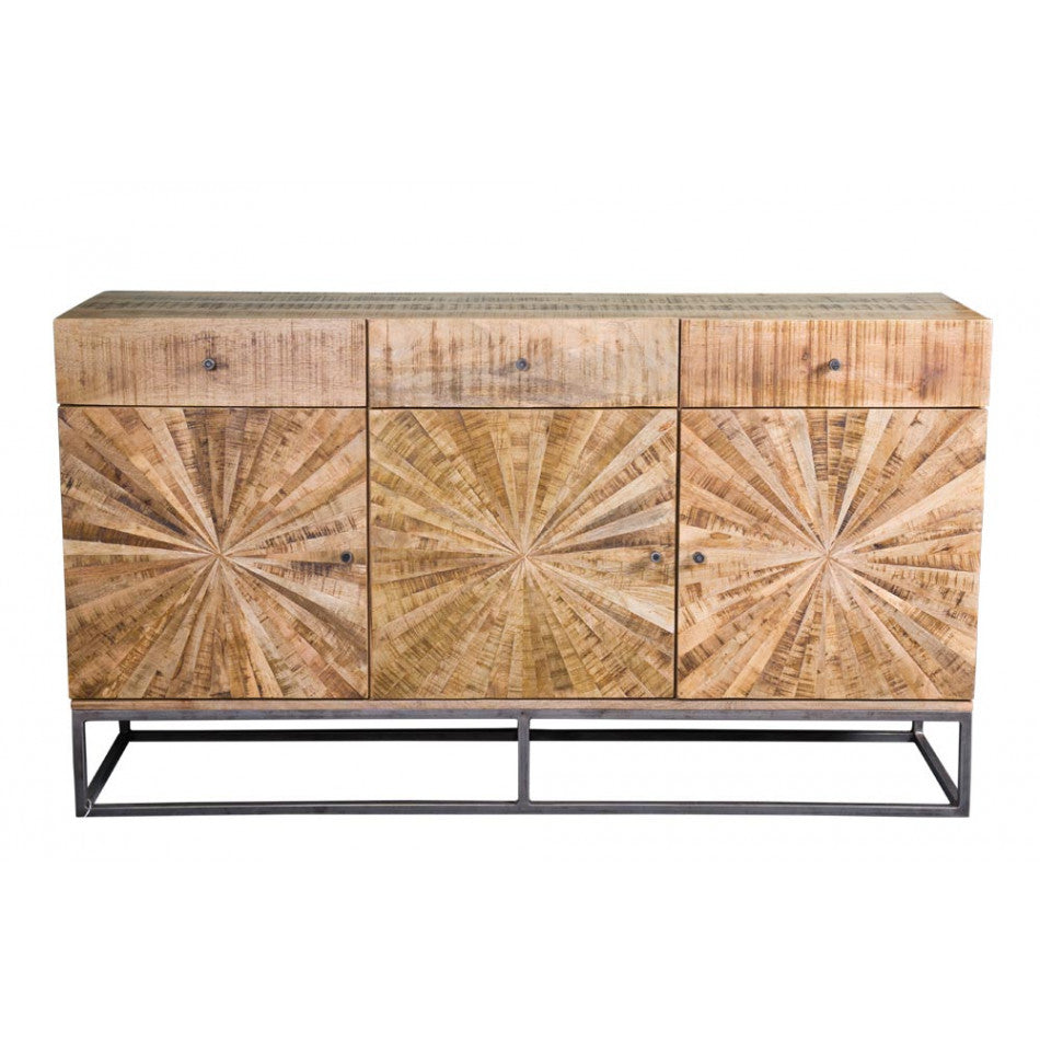 Sideboard Sole, 3 doors, 3 drawers, from Mango wood, 160x40x90cm