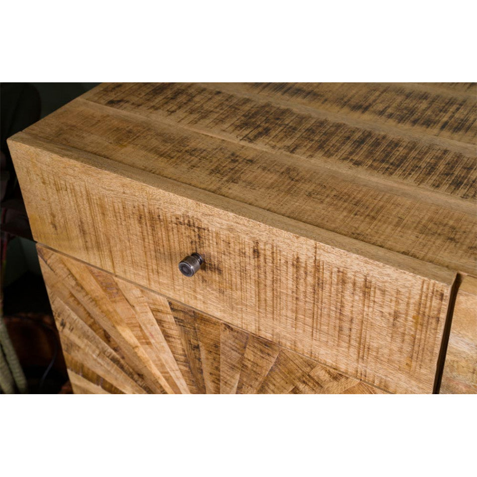 Sideboard Sole, 3 doors, 3 drawers, from Mango wood, 160x40x90cm