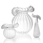 Small Millerighe Round Clear Glass Vase