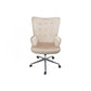 Darlington Adjustable Office Chair – Taupe Velvet, Elegant Modern Design