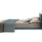 Extra Large Bed with Single Springingin in Grey Upholstery