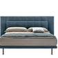 Extra Large Bed with Single Springingin in Grey Upholstery