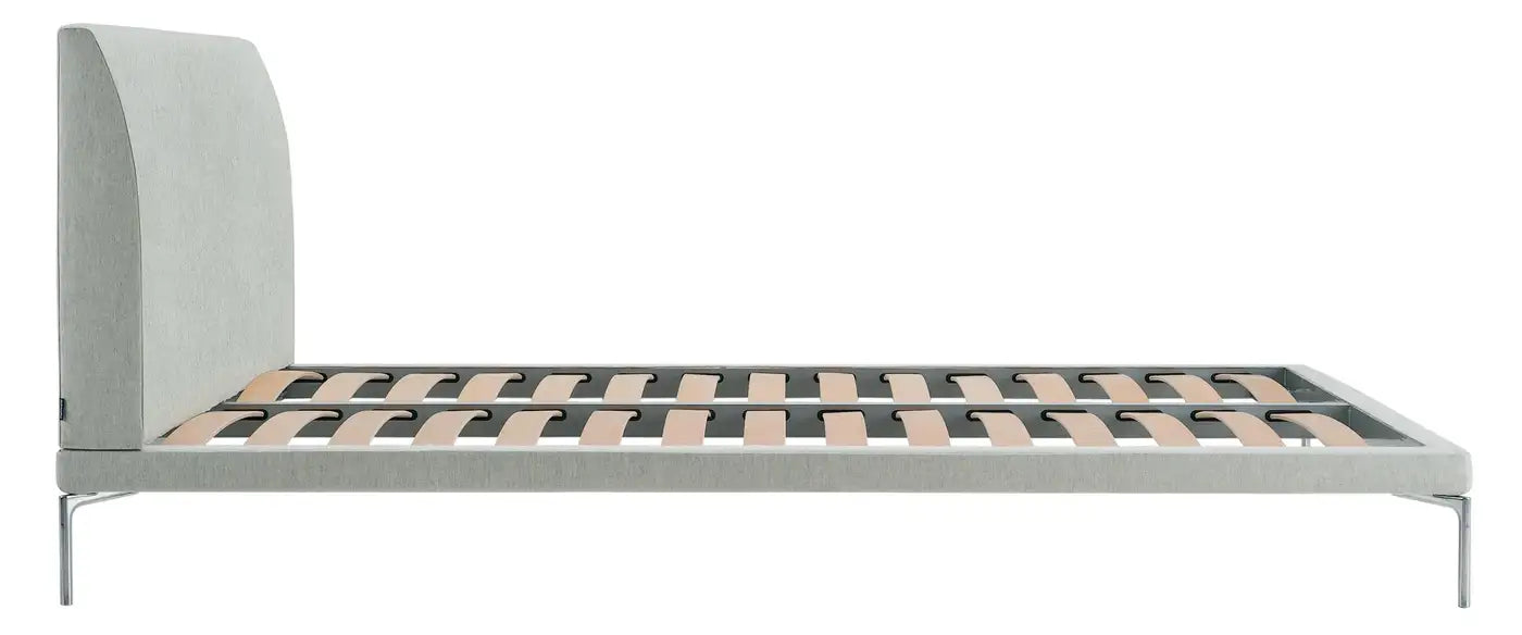 Queen Size Talamo Bed with Single Springing in Grey Upholstery