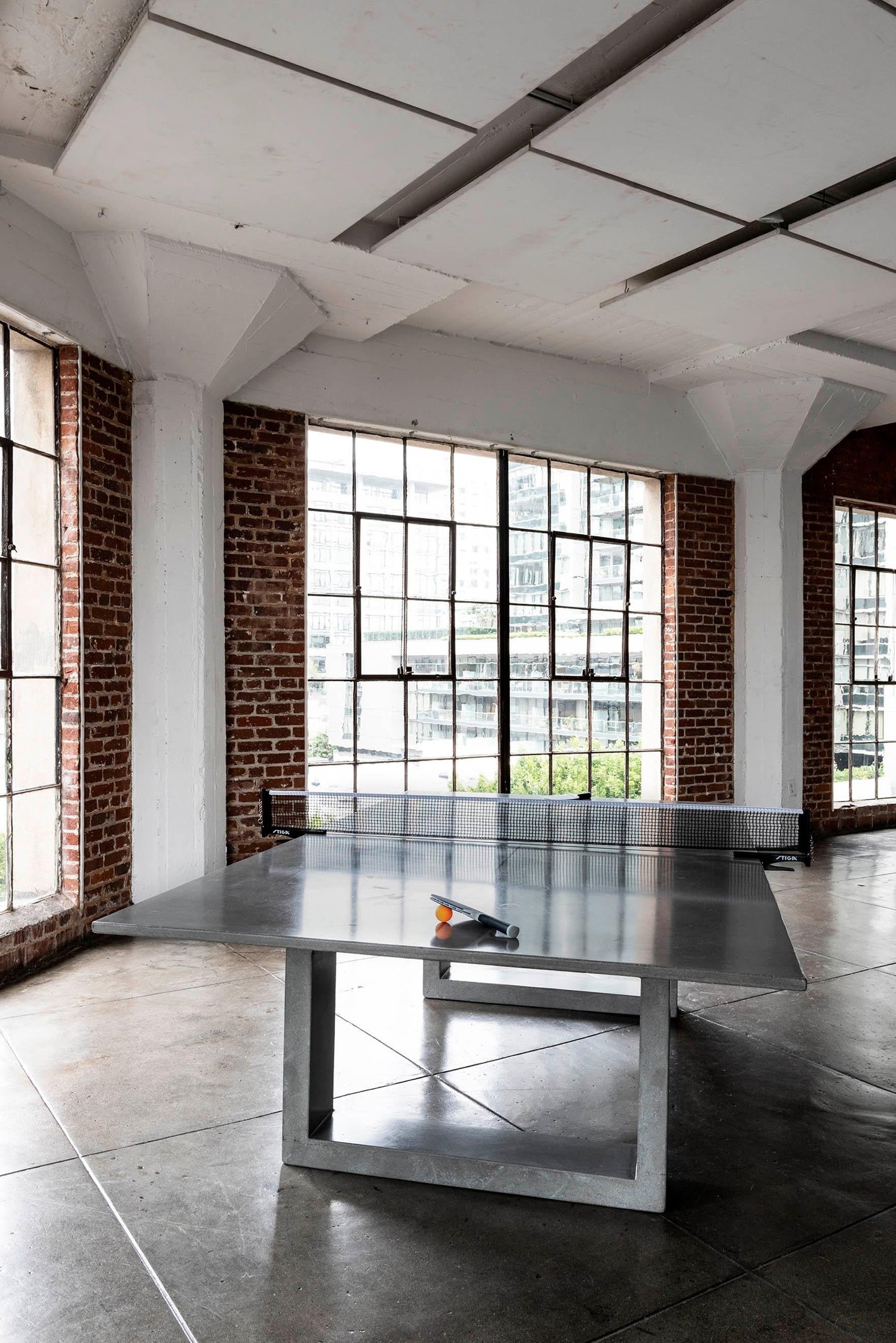Contemporary Concrete Ping Pong Table – Regulation Size with Carbon Fiber Reinforcement