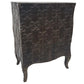 LOUISE DEMI SEMAINIER IN ANTIQUE WHITE BRONZE – HAND-CARVED TEAK STORAGE