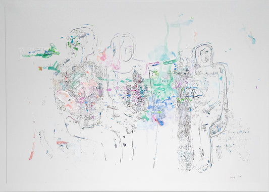 Contemporary Acrylic & Watercolor on Canvas – Various States N4