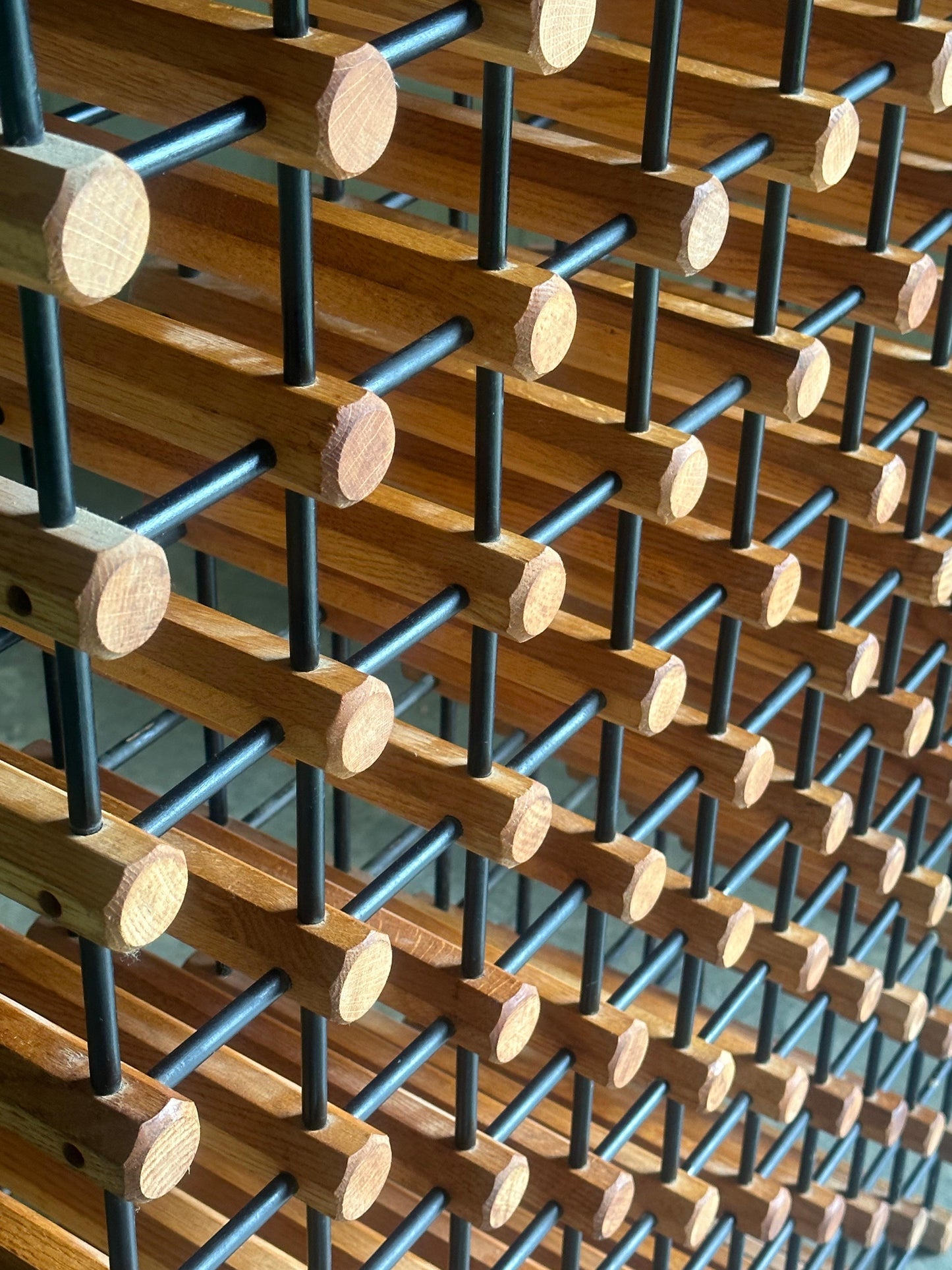 Vintage 1960s Monumental Danish Modular Oak Wine Rack – After Richard Nissen for Nissen Langaa