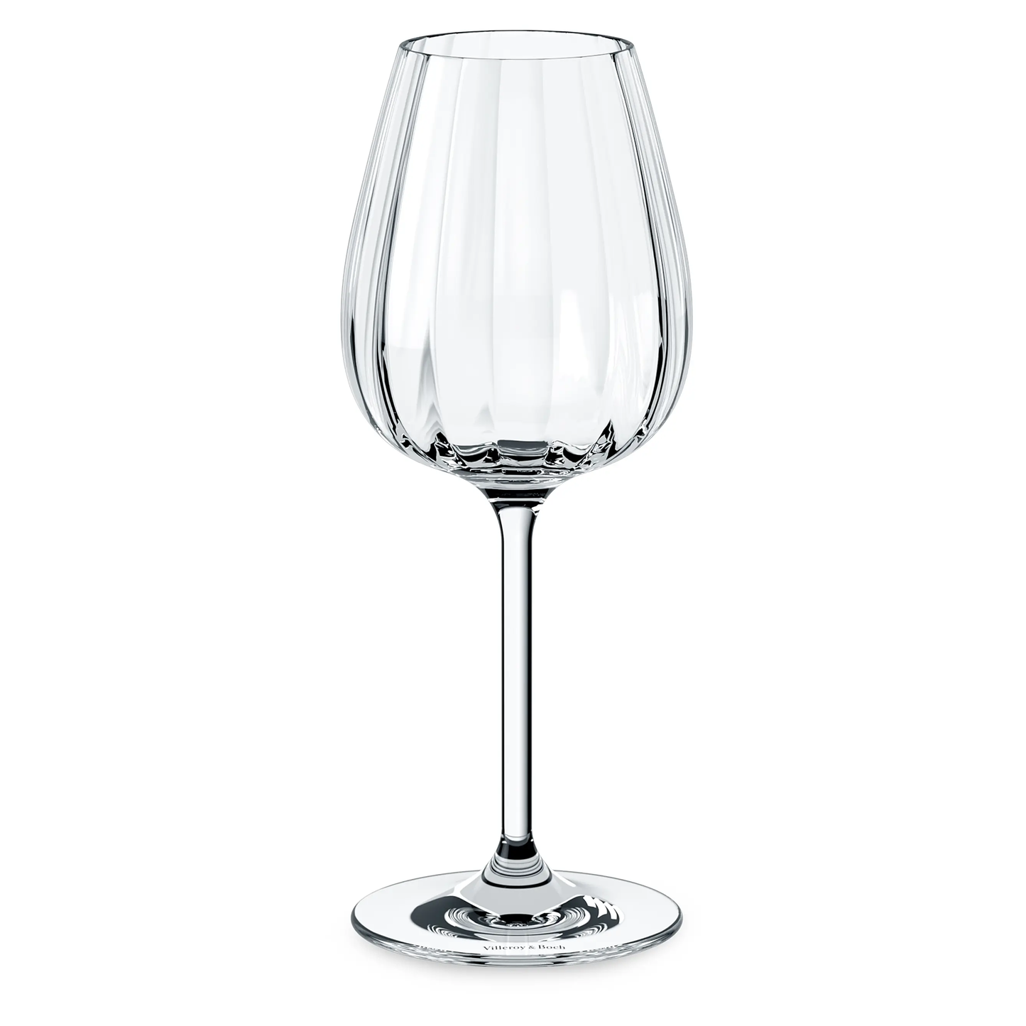 Rose Garden Crystal White Wine Glass Set of 4
