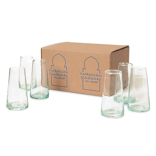 Handcrafted Moroccan Cone Champagne Glass Set – 6 Pieces