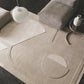 Minimalist Cream Wool & Lyocell Art Rug