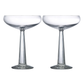 Big Top Coupe Glass Set – Set of 2, Clear Lead-Free Crystal