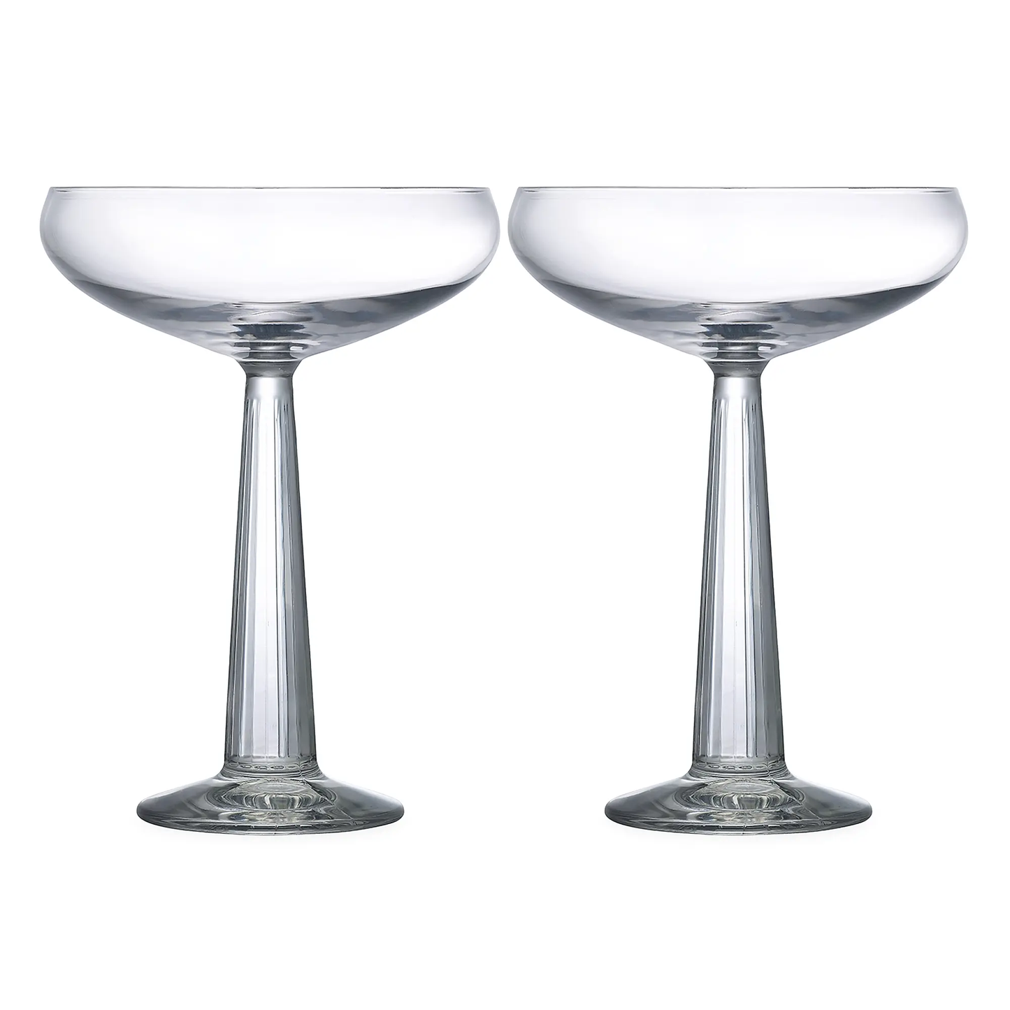 Big Top Coupe Glass Set – Set of 2, Clear Lead-Free Crystal