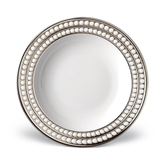 Perlée Porcelain & Platinum Soup Plate