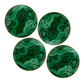 Malachite 4-Piece 24K Gold-Trimmed Dessert Plate Set