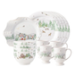 Juliska Berry & Thread “North Pole” 16-Piece Fine China Dinnerware Set