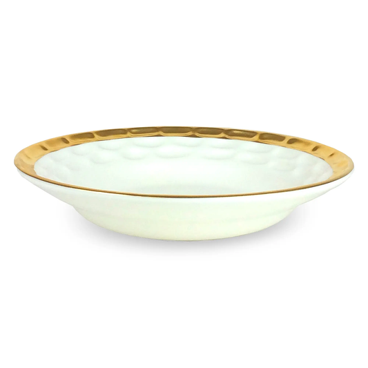 Truro Gold 4-Piece Rimmed Dinner Bowl Set