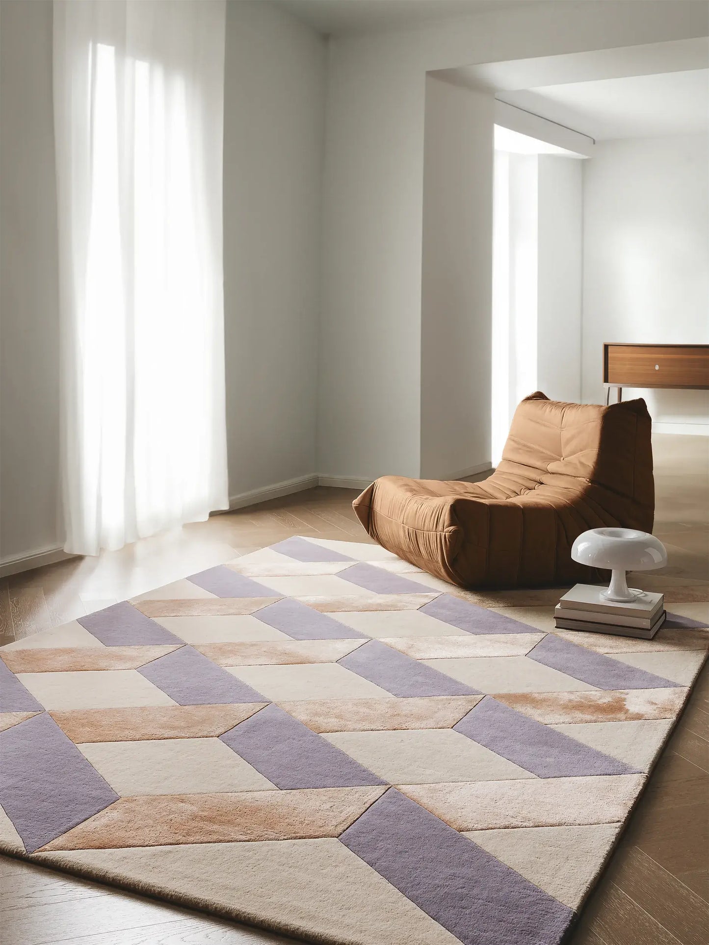 Paul Orange Wool & Lyocell Rug