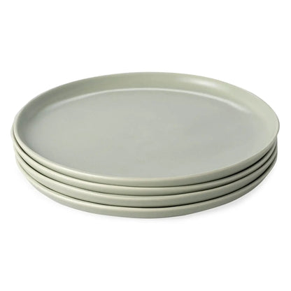 Dove Gray Stoneware Salad Plates — Set of 4