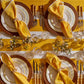 Yellow and White Striped Cotton Tablecloth – 235 x 335 cm