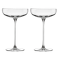 Elegant Crystal Coupe Glasses – Set of 2