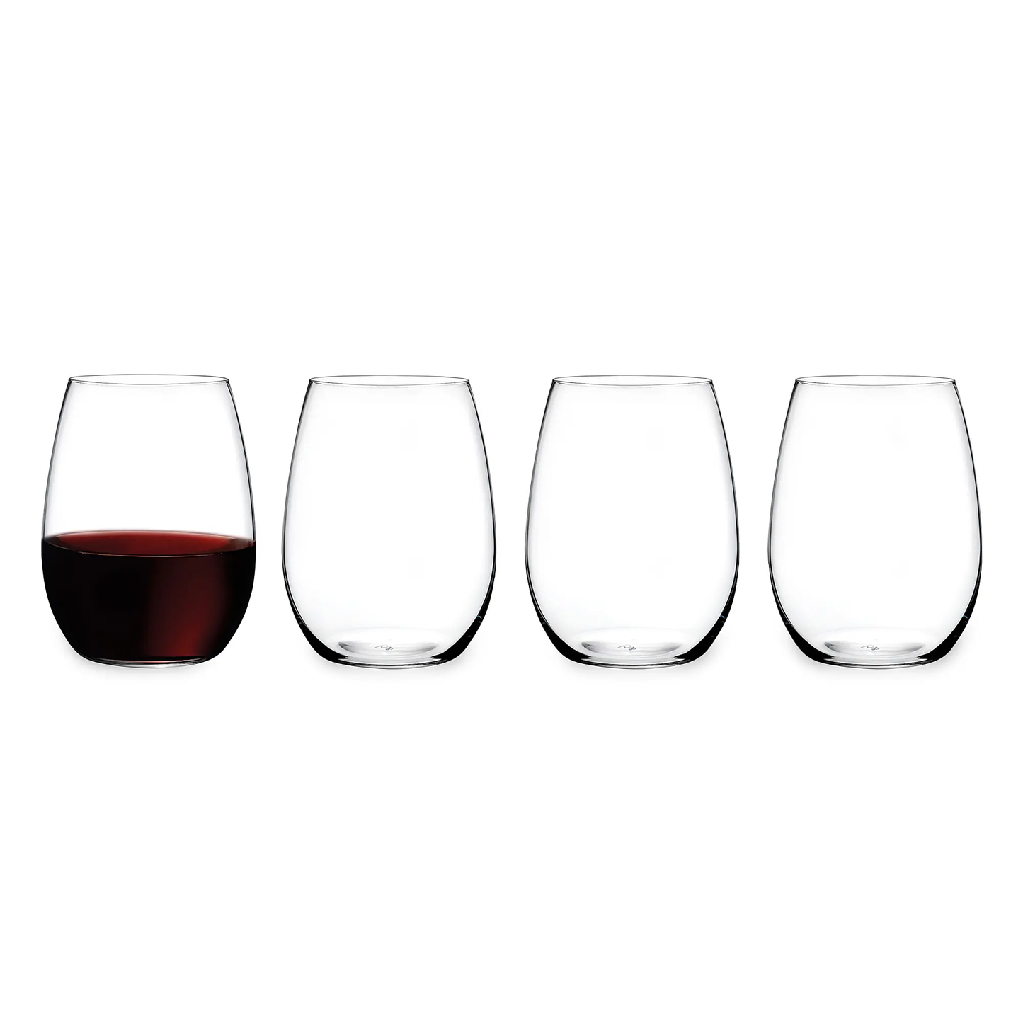 Pure 4-Piece Stemless Bordeaux Wine Glass Set