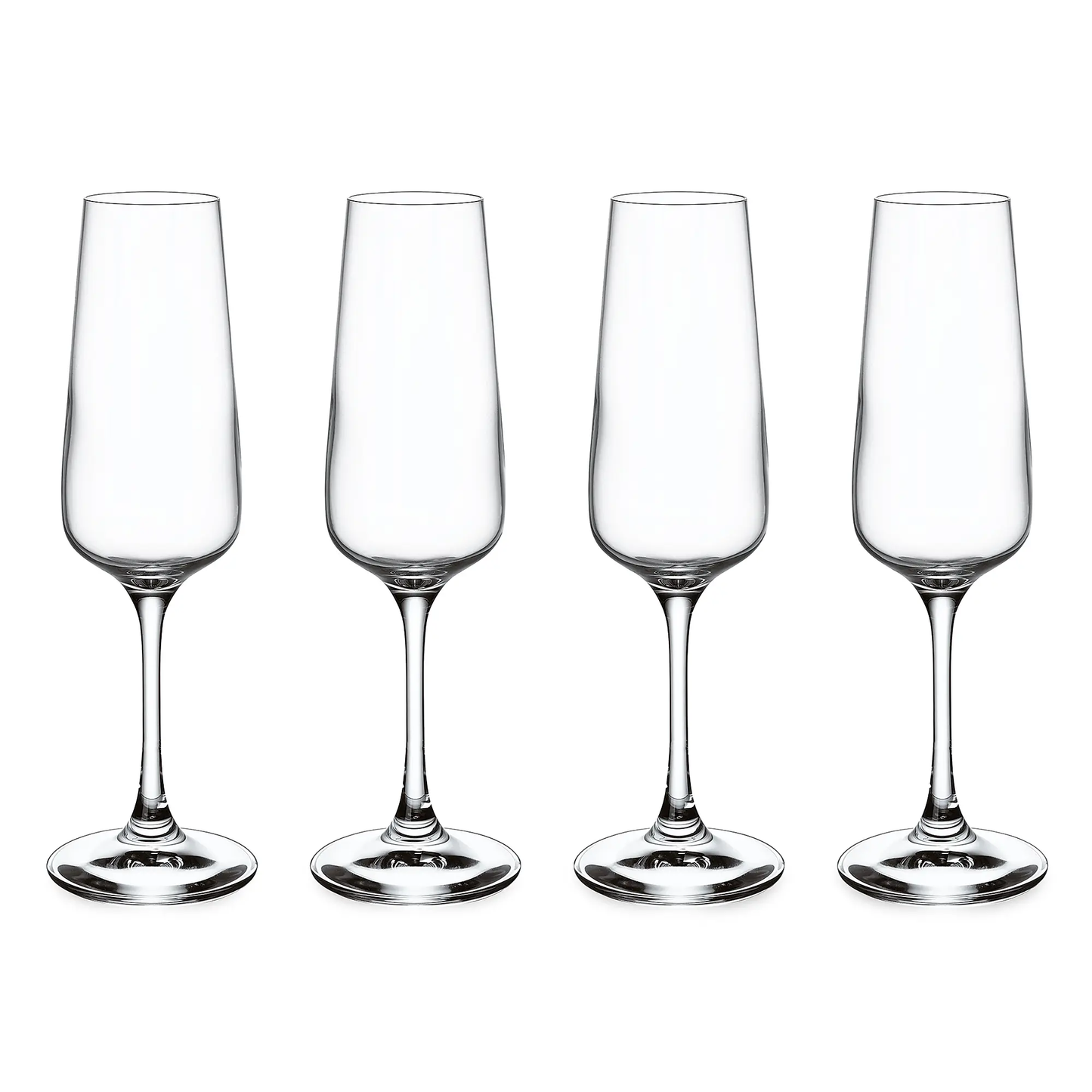 Champagne Flute Set – Set of 4, 260 ml, Clear