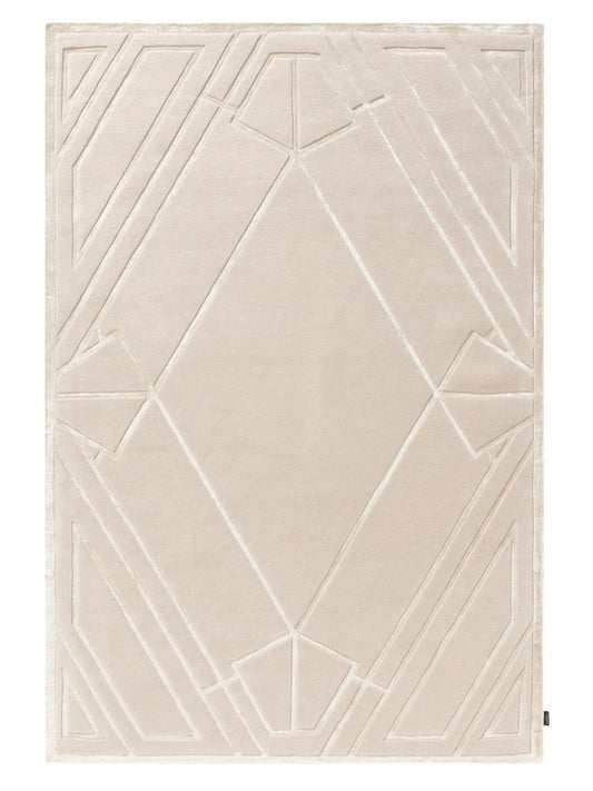 Luxury Wool & Lyocell Rug – Cream
